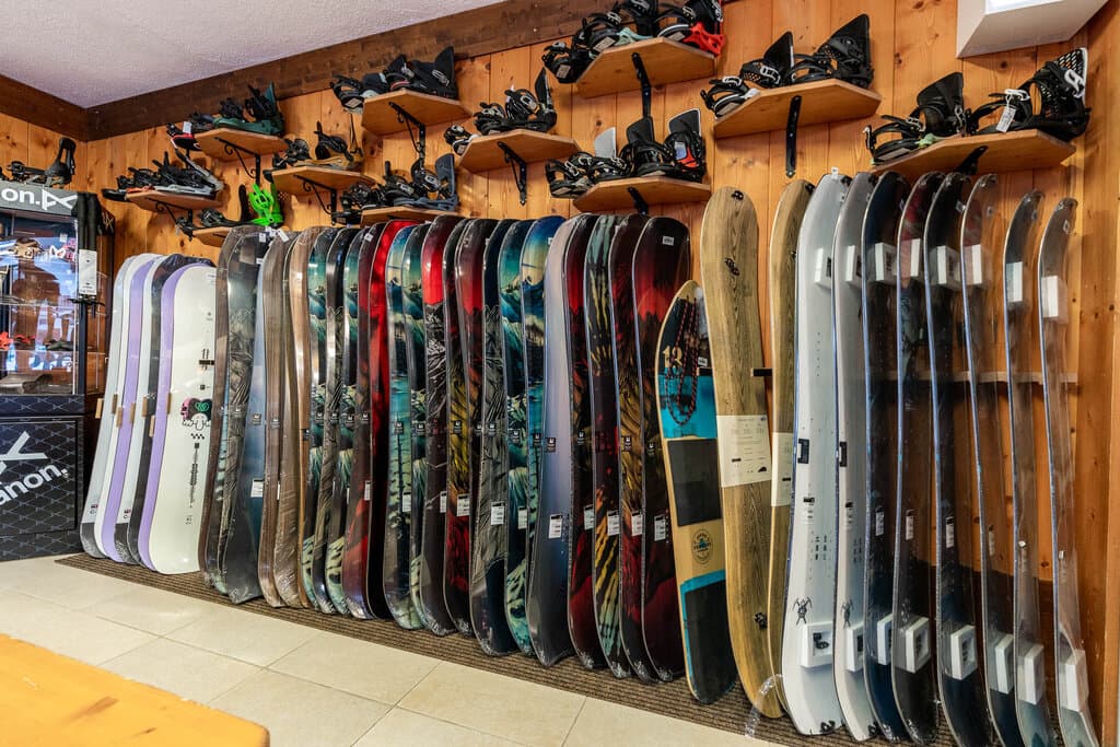 snowboards